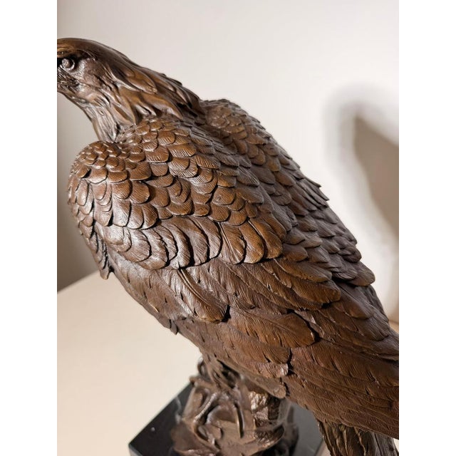 Large Bronze Eagle Sculpture For Sale - Image 5 of 7