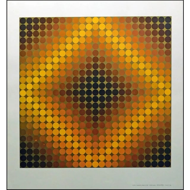 "Untitled" by Victor Vasarely Fine Art Serigraph Poster Art size : 27.5" x 26" Image Size: 22"x 22" Condition: a few minor...