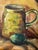 Paper Vintage Mid Century Traditional Expressionist Still Life Original Oil Painting on Board, Yellow, Green & Goldenrod For Sale - Image 7 of 12