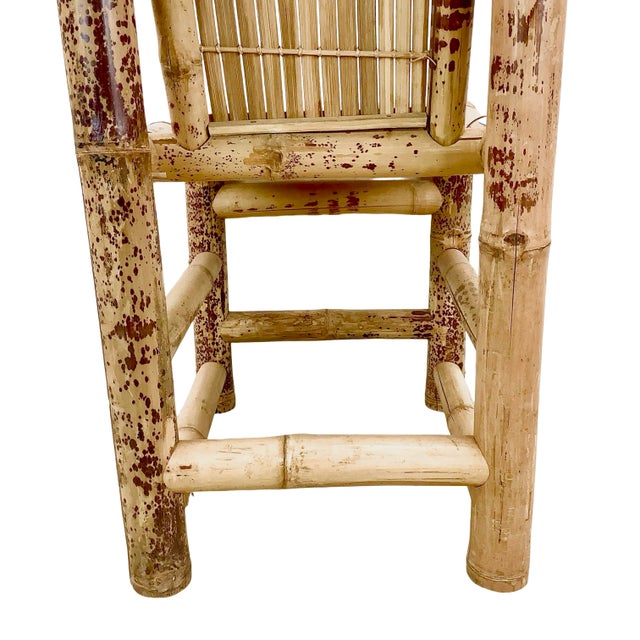 Vintage Natural Bamboo Side Chair With Wrapped Details For Sale - Image 14 of 18