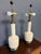 1950s Pair of Italian Crackle-Glazed Ceramic Table Lamps With Rosettes, Mid-Century For Sale In Philadelphia - Image 6 of 9