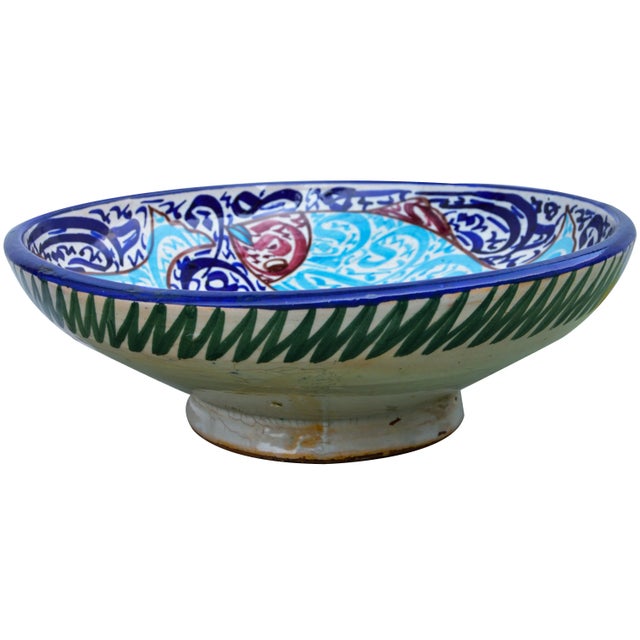 Antique Arabesque Bowl W/ Calligraphy For Sale In New York - Image 6 of 11