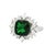 Contemporary 2.64 Carats Tsavorite Diamond Platinum Burst Ring, Size 6.25 For Sale - Image 3 of 6