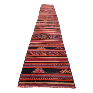 Turkish Narrow Kilim Runner Rug For Sale
