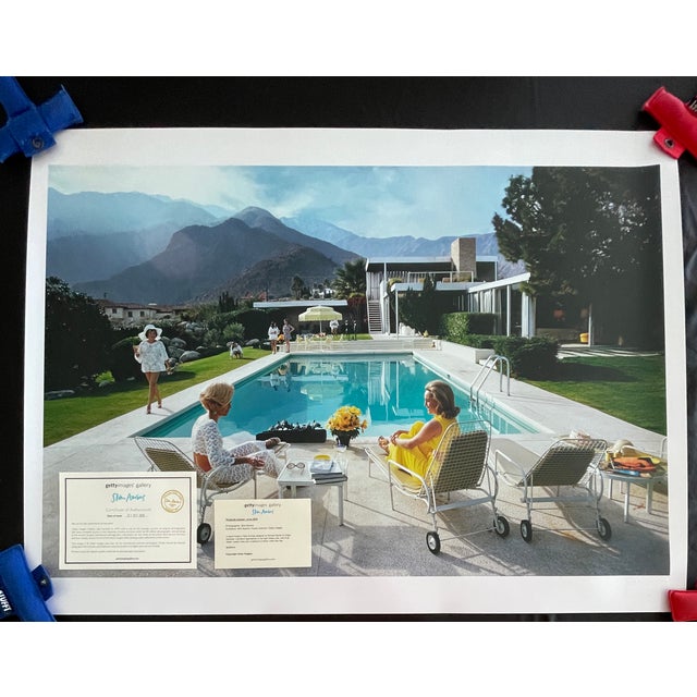 Mid-Century Modern 1970s "Poolside Gossip" 40x60 C-Print by Slim Aarons W/ Coa For Sale - Image 3 of 11