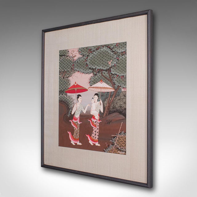 Folk Art 1980's Vintage Folk Art Painting For Sale - Image 3 of 9