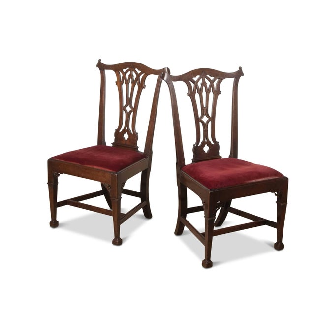 Set of Antique Mahogany Side Chairs, 1760 For Sale - Image 3 of 9
