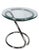 Metal Mid Century Space Age Chrome Base Glass Top Table C. 1960/70's For Sale - Image 7 of 14