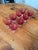 Glass 1950s Set of 8 Borgfeldt Lisa Cranberry Optic Wine Glasses For Sale - Image 7 of 7