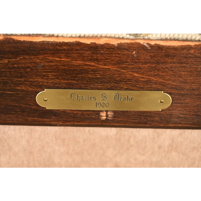 Berkey & Gay Style Antique English Jacobean Carved Walnut Library Chair, Circa 1900 For Sale - Image 13 of 14