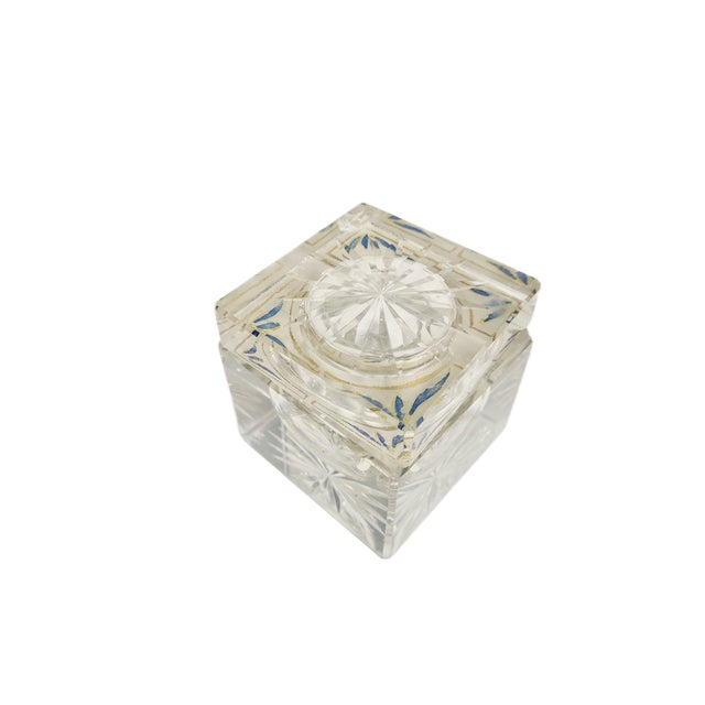 Bidermeier Style Crystal Inkwell, Germany, 1890s, in Worn conditions. Designed 1890 to 1919