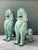 Metal Vintage Verdigris Bronze Temple Lions - A Pair For Sale - Image 7 of 17