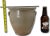 Rare Small 1 Gallon Size Antique Evan Jones Pittston Pennsylvania Blue Decorated Stoneware Cream Jar With Handles For Sale - Image 11 of 12