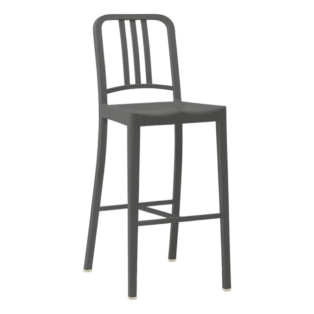 Emeco 111 Bar Height Stool in Charcoal (New in Box) For Sale