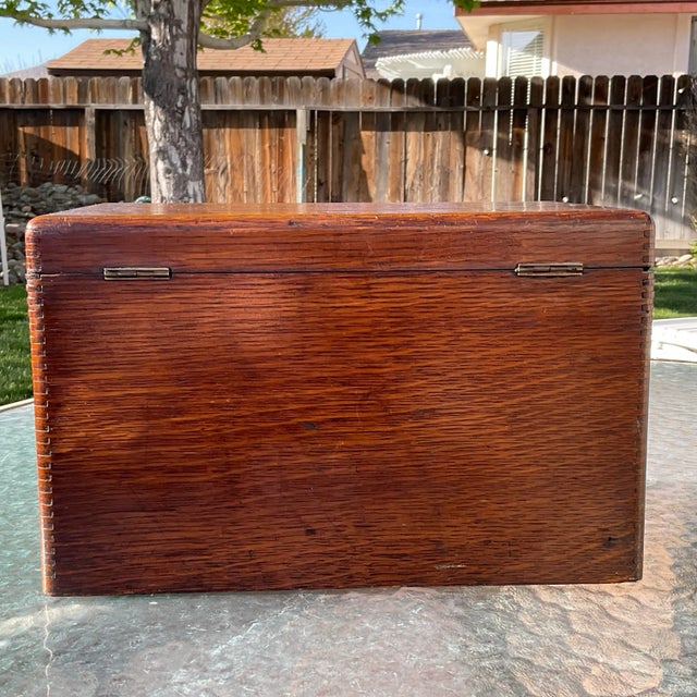 Early 20th Century Wood Box -Smiths Office Company Letter Box For Sale - Image 4 of 10