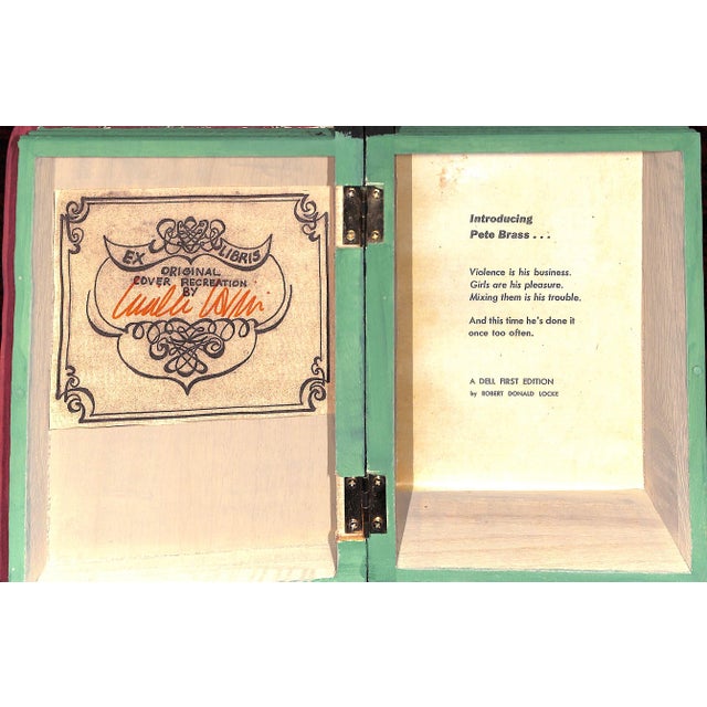 1950s "A Taste of Brass" 1957 Locke, Robert Donald Display Wood Box For Sale - Image 5 of 5