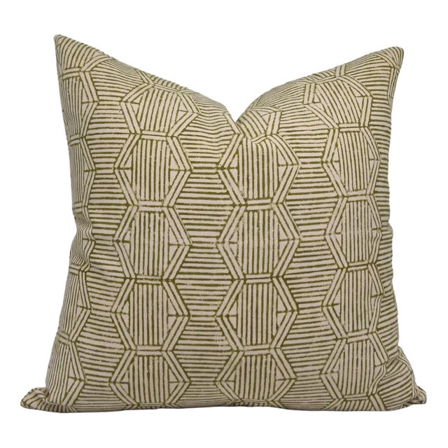 Fabdivine Artisan Block Print Throw Pillow Cover 14x20 Inch Duck Canvas-Kalash For Sale