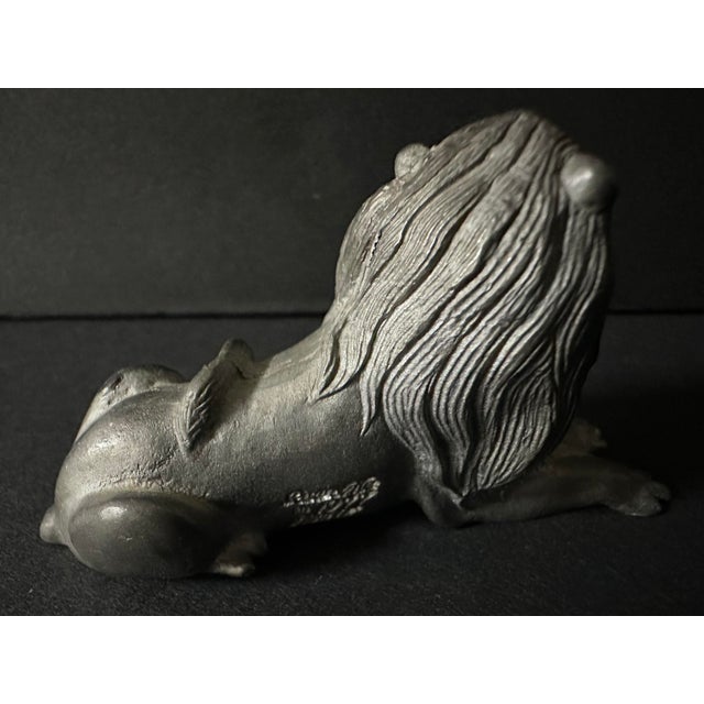 Realism Vintage 1977 Pewter Lion Figurine For Sale - Image 3 of 11