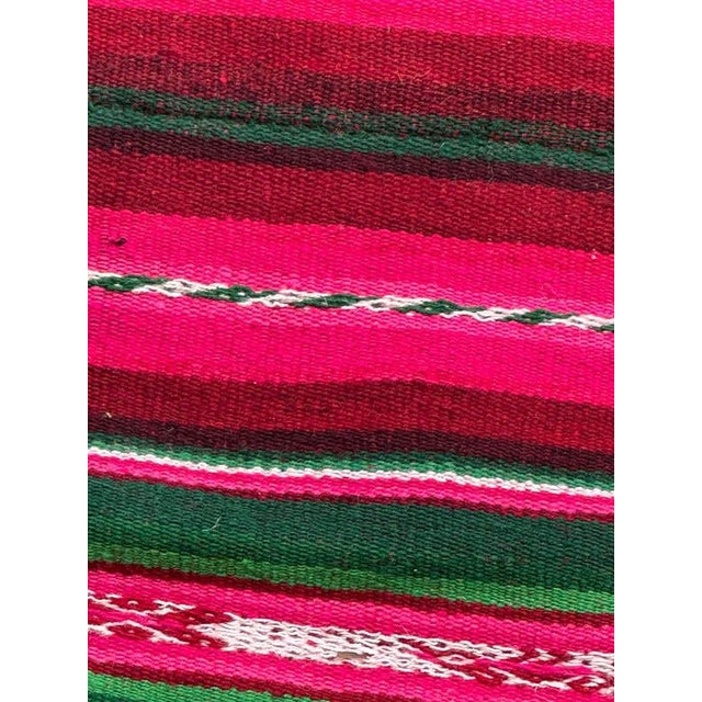 Pink Vintage South American Andean Peruvian Manta Cloth Kilim Weaving, 1950s For Sale - Image 8 of 18