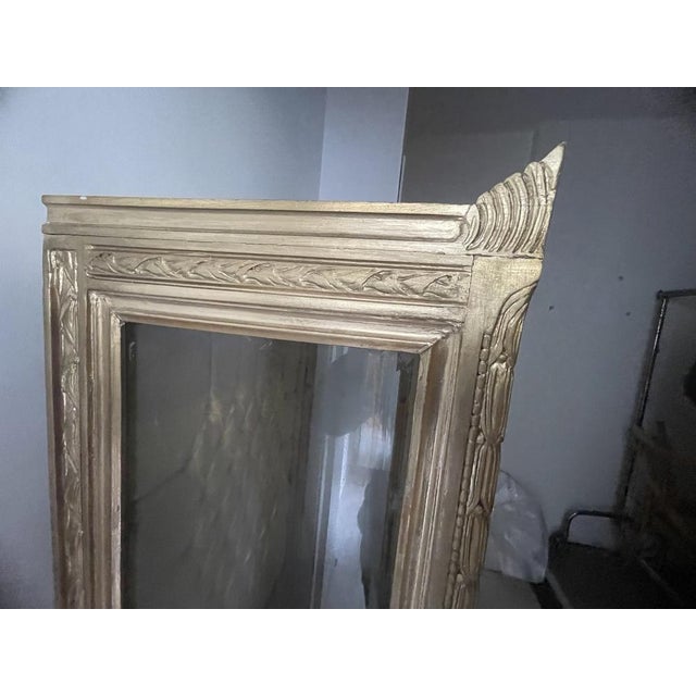 Mid-Century Baroque Carved Wooden Display Cabinet with Tufted Interior, 1980s For Sale - Image 11 of 16