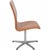 Arne Jacobsen Oxford chair, model 3271, with a low back, upholstered with cognac classic leather, and with an aluminium...