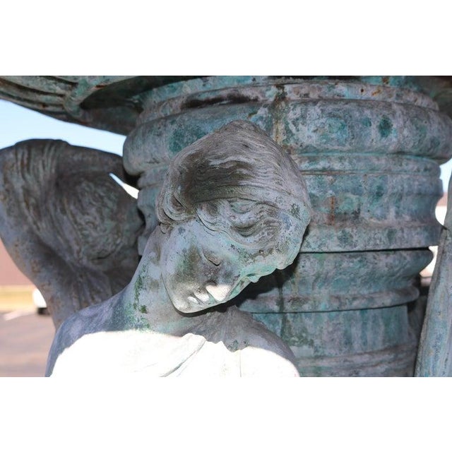 Monumental Classical Greco-Roman Bronze Garden Fountain Life-Sized Females 20th Century For Sale - Image 10 of 18