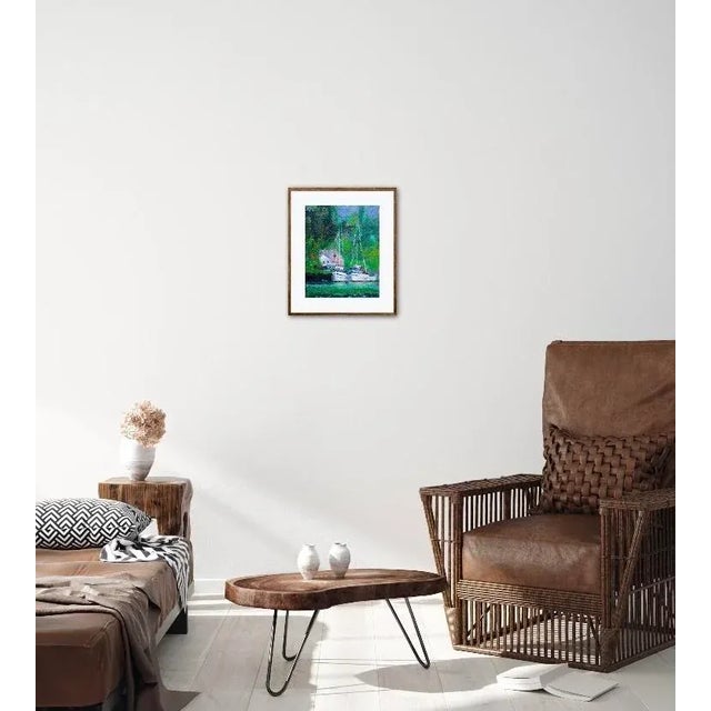 Quiet Places & Water Gardens — Noyo Harbor (Original Oil Landscape) For Sale - Image 4 of 6