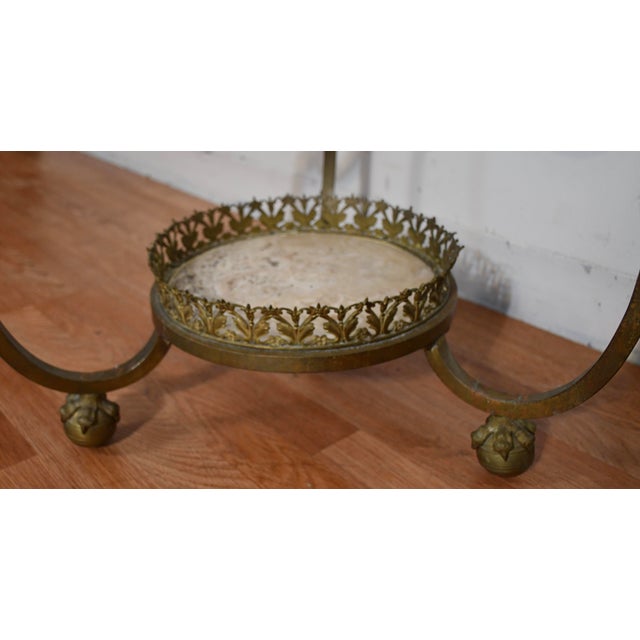 Antique Late 19th French XVI Marble Bronze Étagère / Pedestal Stand 4 Tiers For Sale - Image 17 of 18