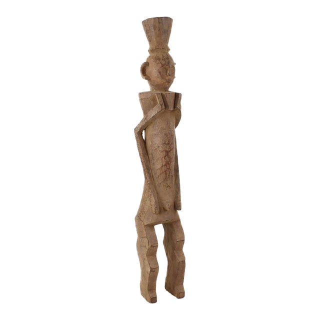 Early 20th Century Mumuye Wood Figural Sculpture Nigeria For Sale