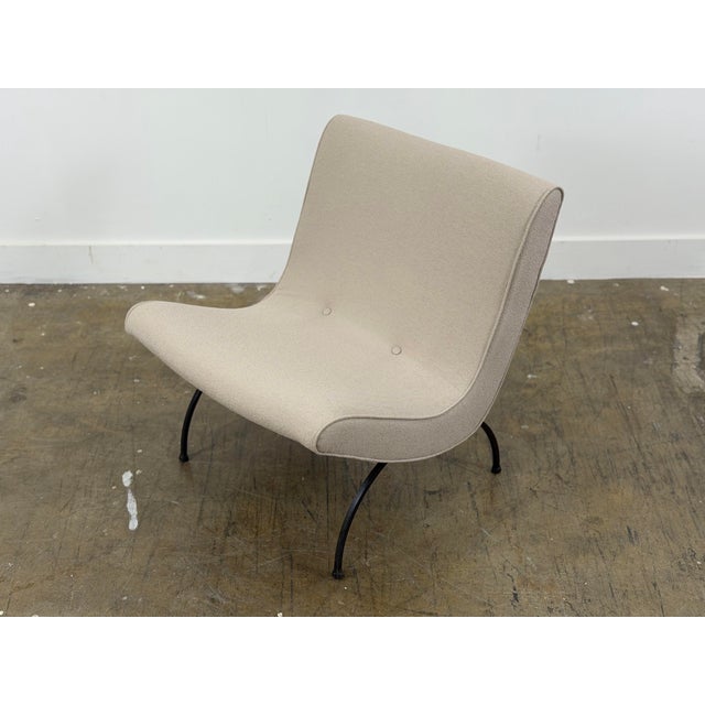 1950s Milo Baughman Scoop Chair - Iron Base - Thayer Coggin Circa 1960s For Sale - Image 5 of 11