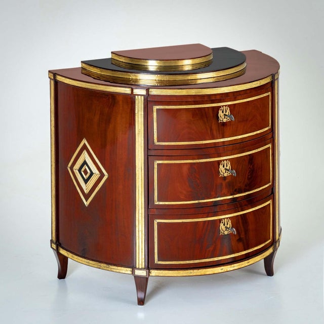 Early 19th Century Empire Demi Lune Chest of Drawers For Sale - Image 4 of 14
