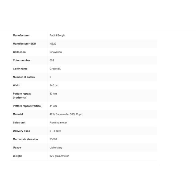 7 Yards Art Deco Fadini Borghi Dante Grigio Blue Cut Velvet Fabric For Sale - Image 4 of 4