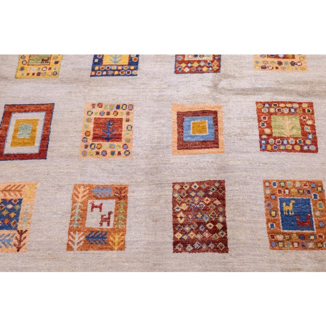 Contemporary Gabbeh Rug 3'11'' X 6'3'' For Sale - Image 10 of 10