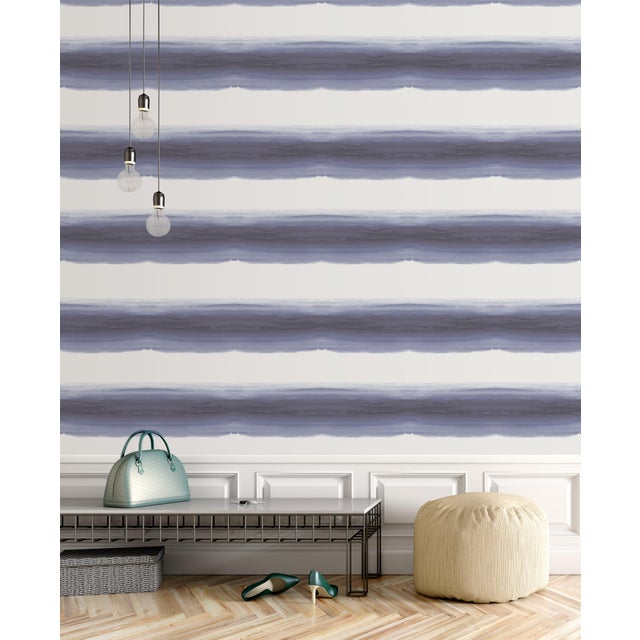 Victoria Larson Wave Grasscloth Wallpaper Sample Storm 10x10
