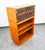 Brown Mid Century Danish Modern Bookshelf Cabinet Teak Shelves Glass Doors Display MCM For Sale - Image 8 of 11