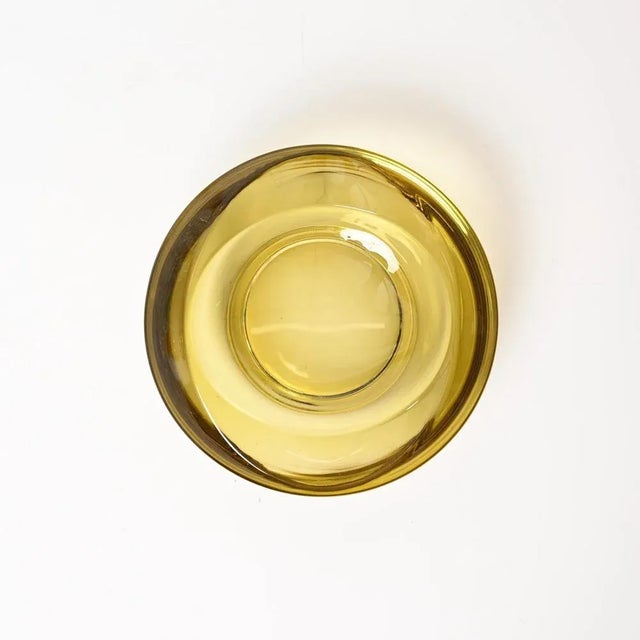 Amber Yellow Murano Sommerso Glass Bowl by Flavio Poli, 1970s For Sale - Image 11 of 13