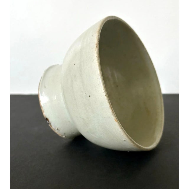 Small Korean White Ceramic Stem Bowl Joseon Dynasty For Sale - Image 10 of 12