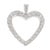 Contemporary Vintage 1.00 Carat Diamond 14k White Gold Heart Pendant For Sale - Image 3 of 6