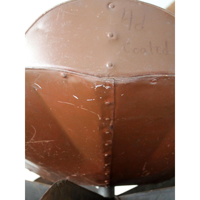 Brown Antique Industrial Rotating Hardware Bin For Sale - Image 8 of 17