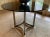 Modern dining table with aluminum base. 1/2" thick round smoky glass top. Purchased from H.D. Buttercup in Los Angeles.