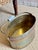 Vintage Dresher Copper and Brass Oval Bucket or Cache Pot With Blue and White Handle For Sale - Image 6 of 9