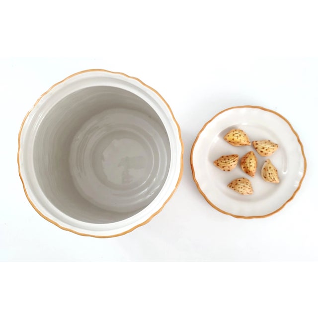 Large Vintage Jar Trompe l'Oeil Plates & Walnuts Christine Viennet Style For Sale In Miami - Image 6 of 12