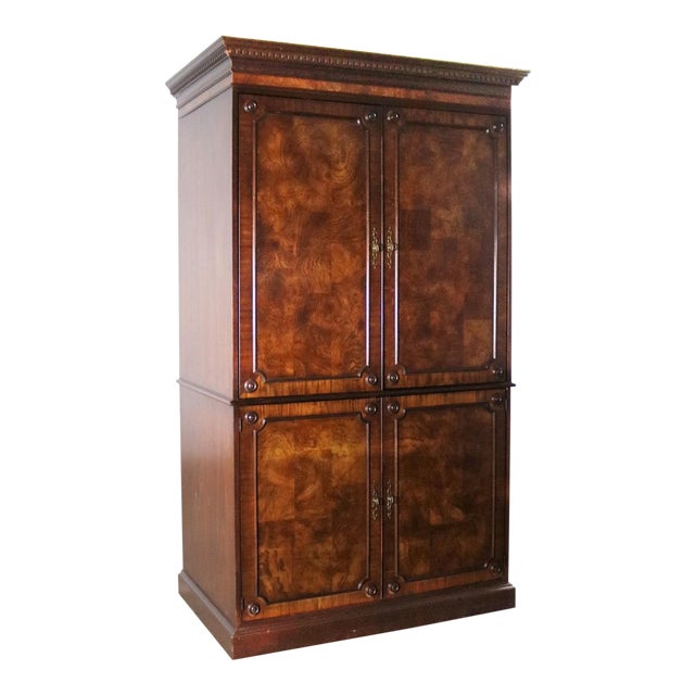 Style Large Mahogany Entertainment Armoire Wardrobe by