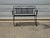Mid-Century Modern Vintage Woodard Style Wrought Iron Mesh Patio Bench For Sale - Image 3 of 12