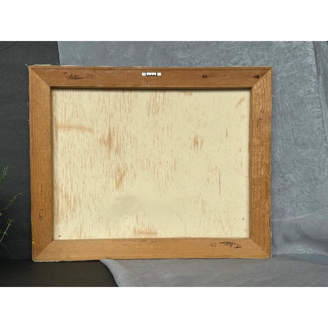 Wood Vintage Still Life Floral Oil Painting For Sale - Image 7 of 11