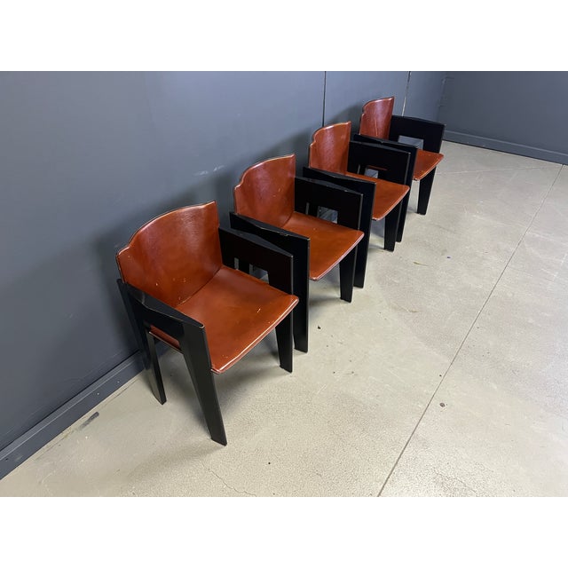 Vintage Armchairs by Arnold Merckx for Arco, 1980s, Set of 4 For Sale - Image 14 of 15