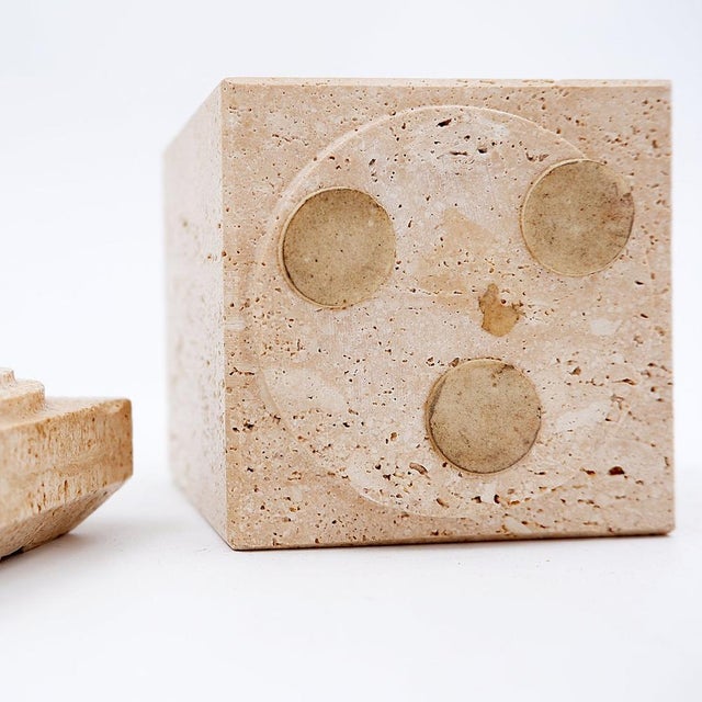 Italian Travertine Box attributed to Cerri Nestor, 1980s For Sale - Image 10 of 12