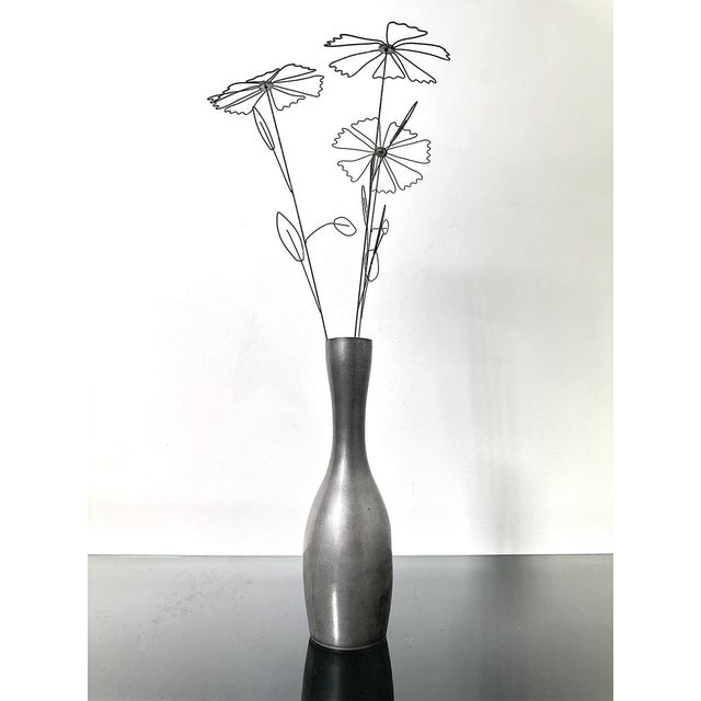 Vintage Italian Vase in Pewter by Peltro Cesare, 1970s For Sale - Image 4 of 6