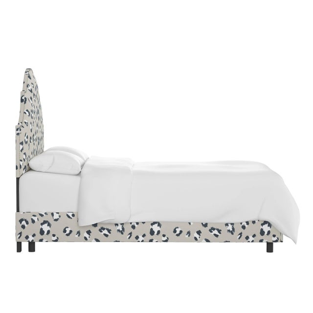 Spritely Home Halsted Bed in Ivory Brush Cheetah, California King For Sale - Image 4 of 6