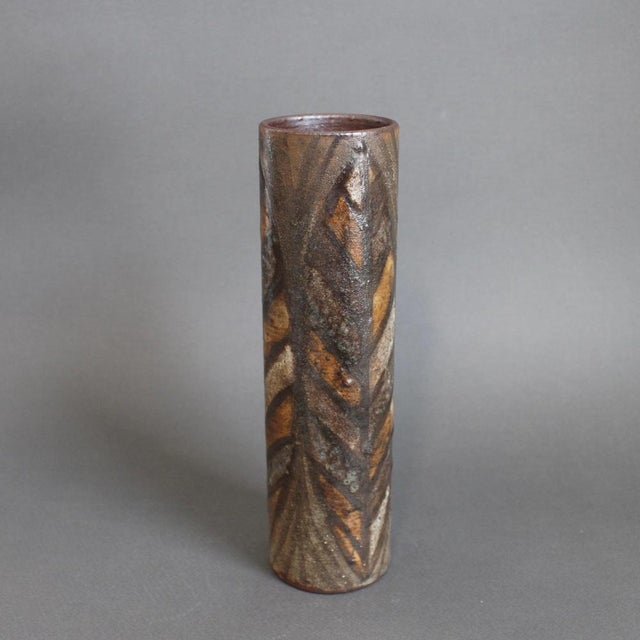 Mid-Century Modern French Ceramic Flower Vase by Alexandre Kostanda, 1960s For Sale - Image 3 of 15
